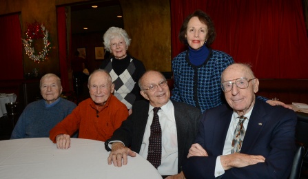 Front row, left to right: Douglas W. Kuhn, Hon. John T. Curtin, Richard M. Handel, Peter J. Murrett Jr. Back row, Jane Curtin, Roberta Handel.