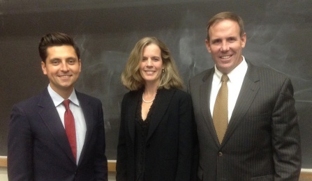 Christopher Rogers of the Open Society Foundations, Professor Tara Melish, and Capt. Glenn Sulmasy, chair and professor at the U.S. Coast Guard Academy.