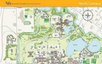 A screenshot of a detailed map of UB's north campus. 