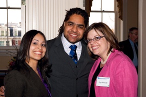 group of people smiling. 