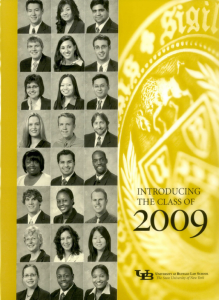 cover of the 2009 Student Directory. 