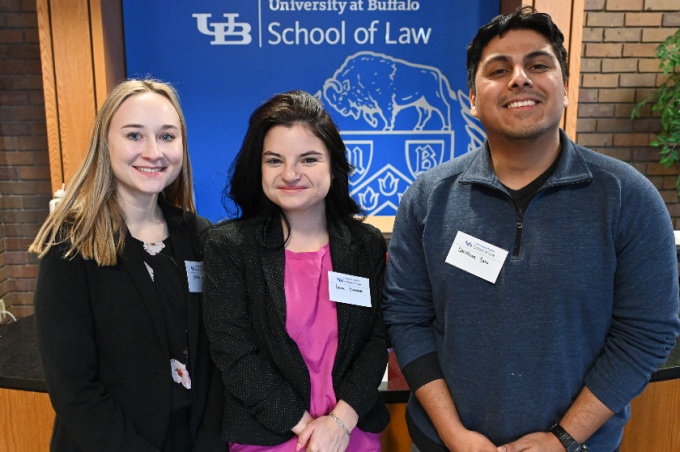 Past Mediation Clinic Students Left to Right: Victoria Heist '24; Ciara Donohue '24; Christian Soto '24. 