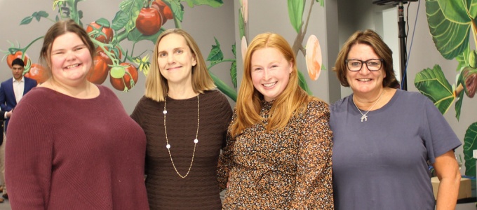 group of women smiling. 