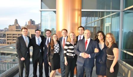 Coach Scott Allen, Seth A. Hiser ’16, Samuel M. Benatovich ’16, Alison M. Camp ’15, Michael S. Solomon ’15, Caitlin E. O’Neil ’15, Andrew J. Clement ’15, Edward T. Mazzu ’15, Aleece E. Burgio ’15, Coach Jessica M. DeMichiel ’11.