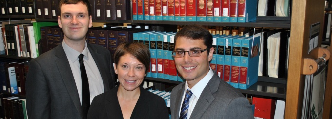 Aran O'Gara '16, Ashley Czechowski '17, Aaron Jacobson '16.