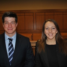 Matthew Simeone ’18 and Courtney Morphet ’17.