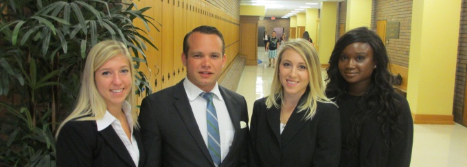 Nicole Grasso ’18, Benjamin Macaluso ’18, Courtney Frank ’17, Khadija Olagoke ‘18.