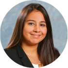 young woman smiling.