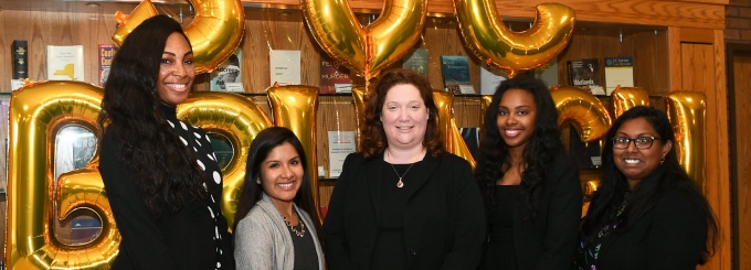 Students at UB Law's Students of Color Brunch. 