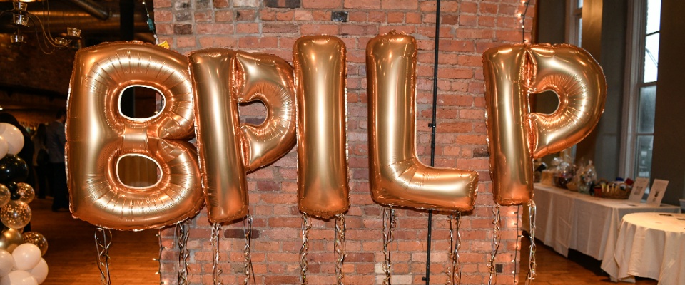 gold BPILP balloons. 