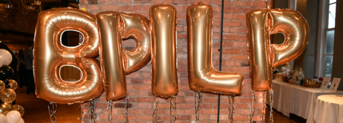 gold BPILP balloons. 