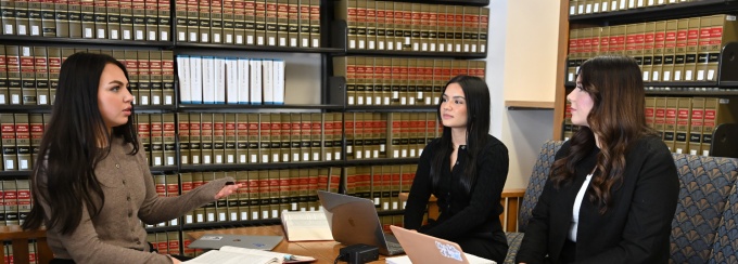 Students in the law library.