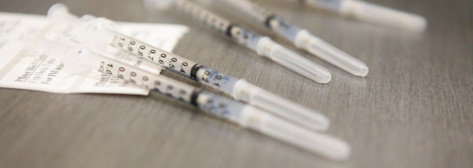 vials of vaccination shots.