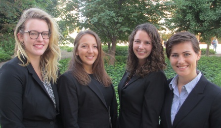 Adela Smehlik '17, Courtney Morphet '17, Victoria Karninksy ’17, Kaylan Porter '18.