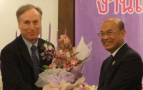 Professor Engel and the Chair of the Chiang Mai University Council , Dr. Kasem Watthanchai.