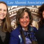 photo of Patricia C. Sandison '07, Albany Chapter Co-Chair; Ilene Fleischmann, Vice Dean for Alumni Affairs; and Caroline B. Brancatella '07, Albany Chapter Co-Chair. 