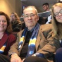 photo of Dean Aviva Abramovsky, Gerry Meehan ’82 and Prof. Nellie Drew. 