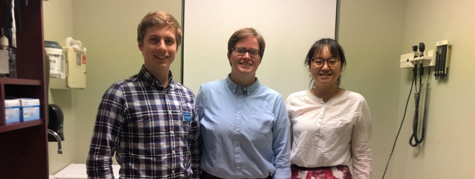 Law students participating in the student-run free medical clinic, Lighthouse.