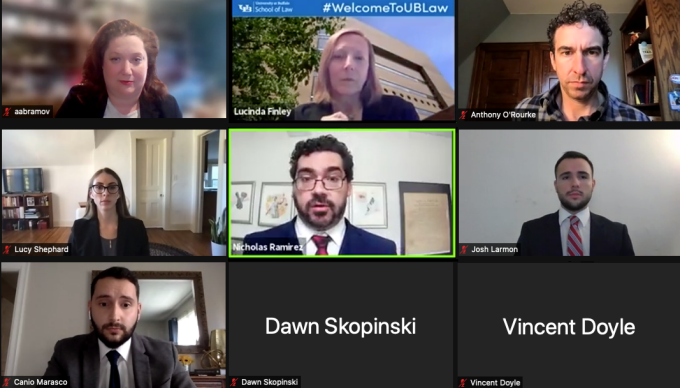 screenshot of those participating in the Desmond competition via Zoom.