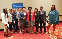 group of students lined up.