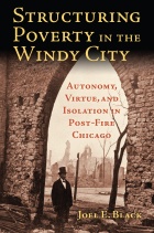 cover of a book with the title Structuring Poverty in the Windy City. 