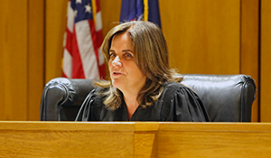 Hon. Catherine Nugent Panepinto ’97 at the bench.