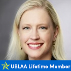 woman smiling, text that says UBLAA Lifetime Member. 