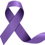 Illustration of a purple ribbon. 